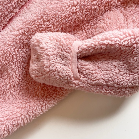 Eddie Bauer Pink Furry Quest Fleece Plush Coverall Bunting  | 18-24m - Picture 4 of 7